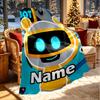 Custom Name Personalized Cosmic Bot Crew Print Blanket, Home Decor, Bedroom, Sofa, Camping, Couch, Gifts for Birthday ChristmasEnthusiasts