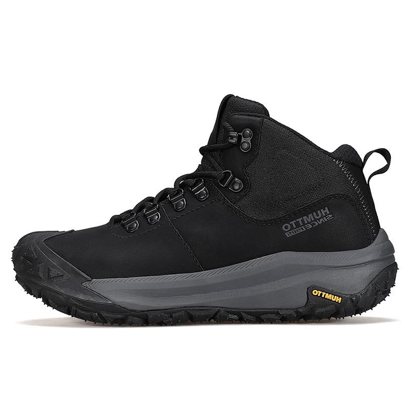 HUMTTO Outdoor Ankle Boots Men Leather Trekking Boots Non-slip Camping Trekking Men's Sports Shoes Winter Safety Sneakers