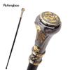 Golden Freemasonry Freemasons VG Totem Relief Walking Cane Fashion Walking Stick Gentleman Crosier Knob Walking Stick 93cm