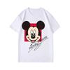 Классическая футболка Disney Микки Маус с подписью, унисекс, хлопковая, повседневная, с коротким рукавом, удобная, известная футболка