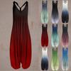 Women's Casual Print Loose Large Size Casual Sleeveless Strappy Jumpsuit