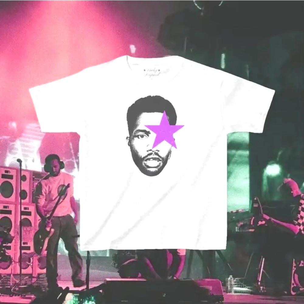 2026 New Rapper Frank Retro Graphic Unisex T Shirt Womens Hip Hop Ocean Album Clothing Unisex Tshirts Y2k Unisex Fashion Summer