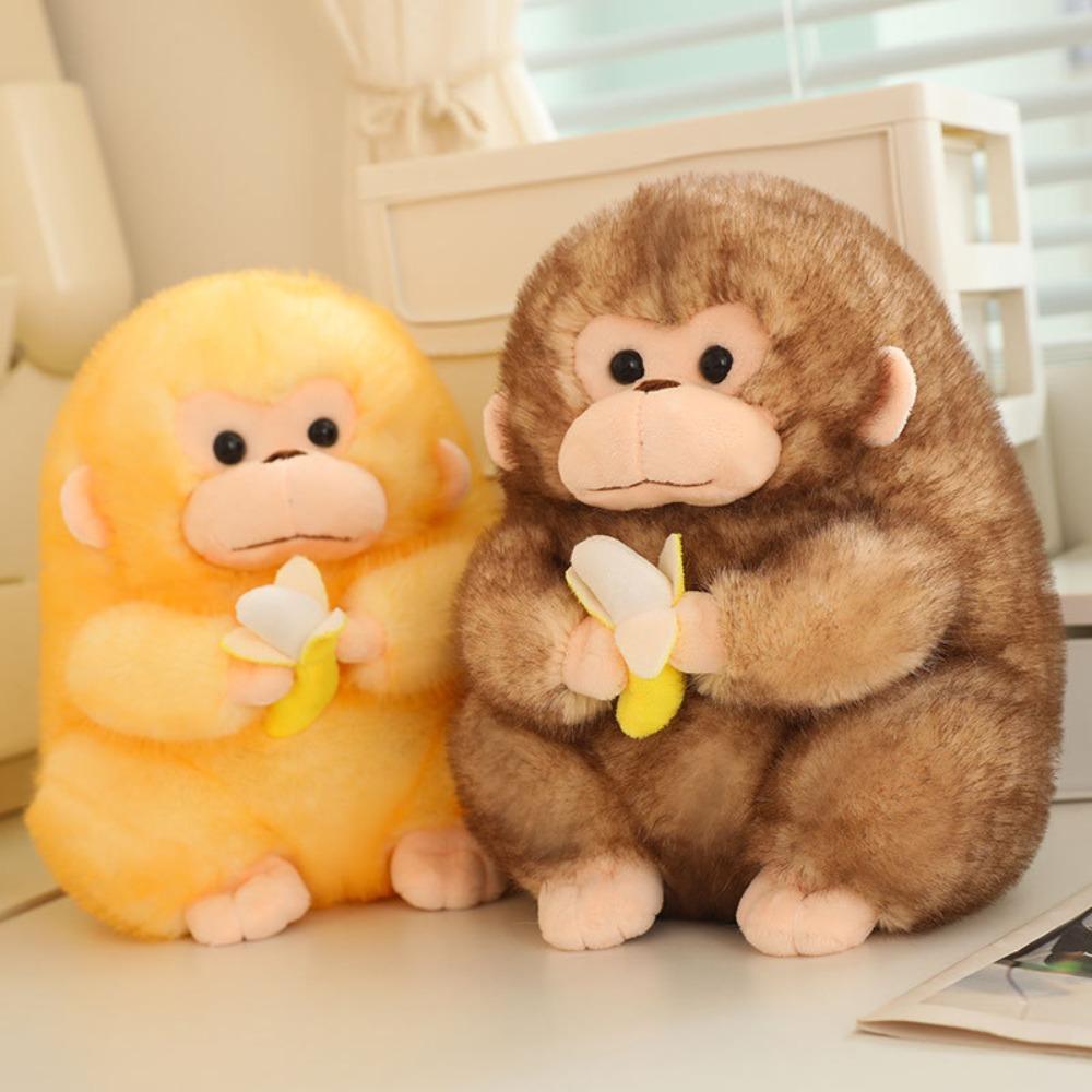 Fluffy Banana Monkey Plush Toy PP Cotton Banana Monkey Doll Monkey Stuffed Doll Easter Gifts