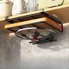 Kitchen Hanging Rack Kitchen Cabinet Paper Towel Rack High Load-bearing Metal Pot Lid Shelves Double Layered Cutting Board Shelf