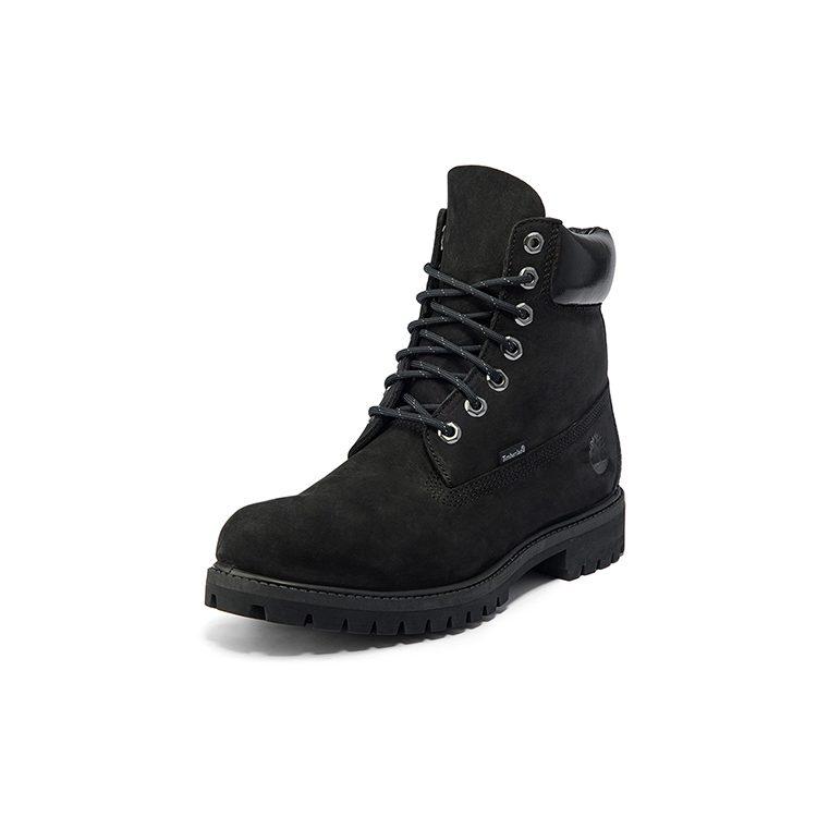 Timberland Премиум водонепроницаемый ботинок 6 дюймов широкой посадки 'Черный нубук' A2HMVW