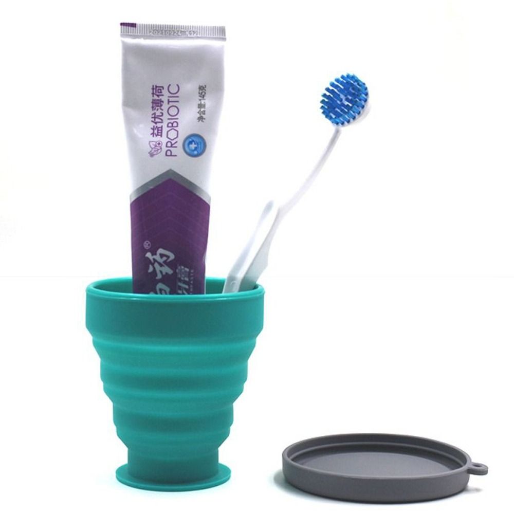 Telescopic Collapsible Water Cups with Lid Travel Mug Storage Travel Mug Foldable Cup Camping