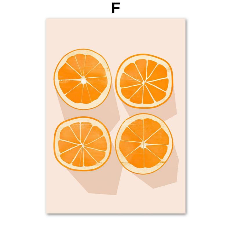 Лимон Клубника Вишня Апельсин Настенное Искусство Холст Картина Декор Интерьера Дома Постер Спальня Фруктовый Рынок Гостиная Магазин Картинка