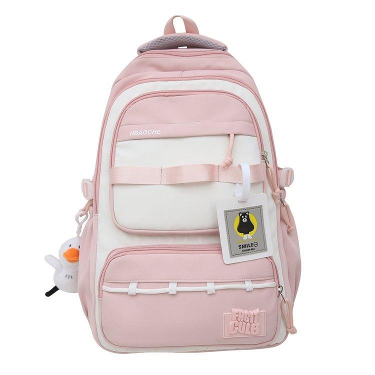 Schoolbag new Mori simple junior high school high school students high value ins large capacity lightweight burden reduction versatile dirt-resistant