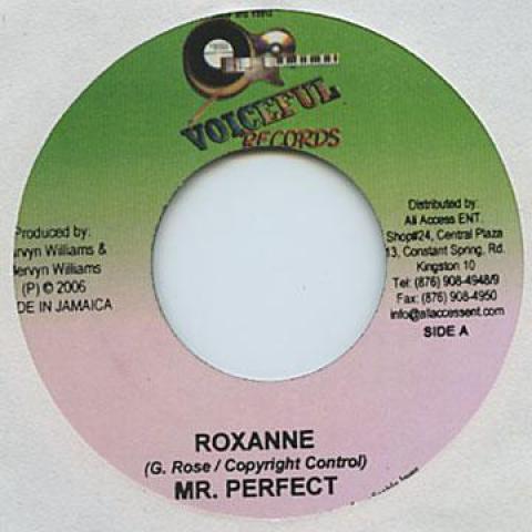 7-дюймовая пластинка PERFECT / CANDYMAN - Roxanne / Fight For Your Right Voiceful 2006 Ямайка Регги, Ска и Даб