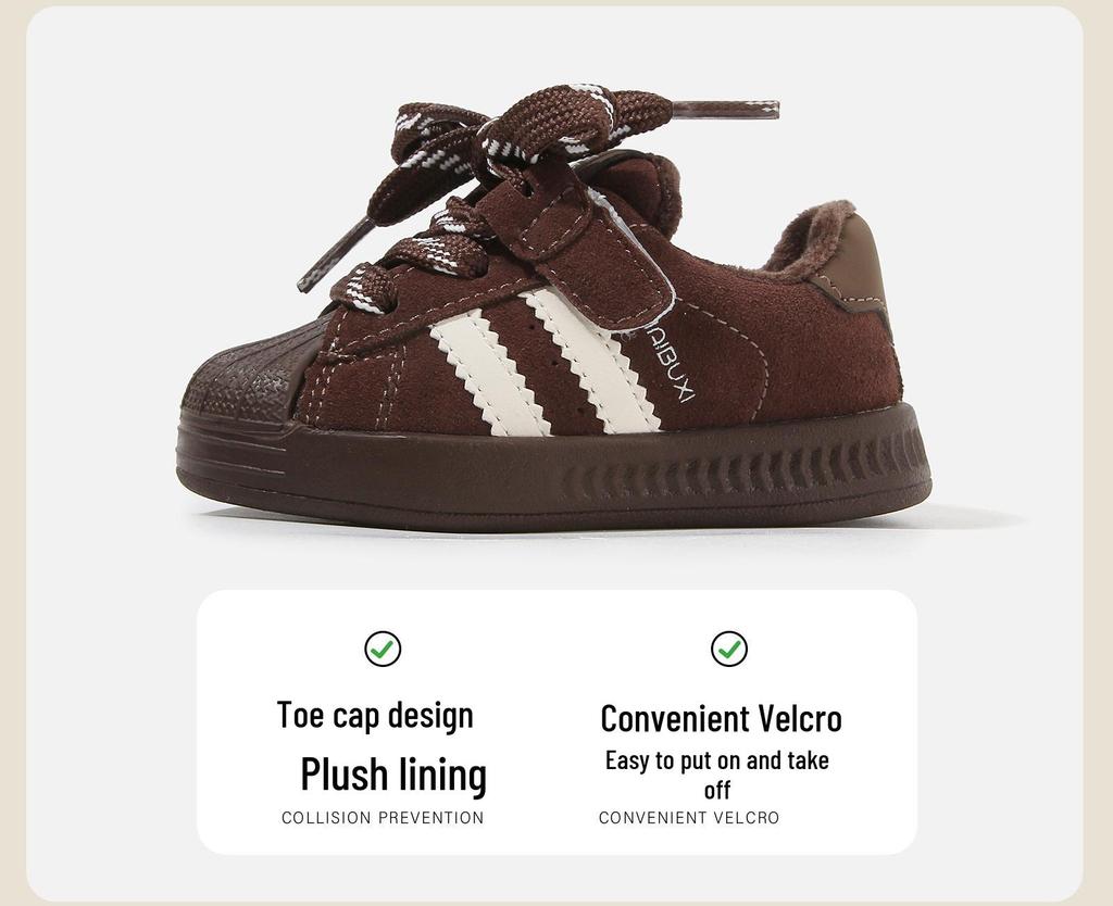 Зимние хлопковые ходунки для младенцев и малышей 2025 года с защитой мыска для мальчиков и девочек