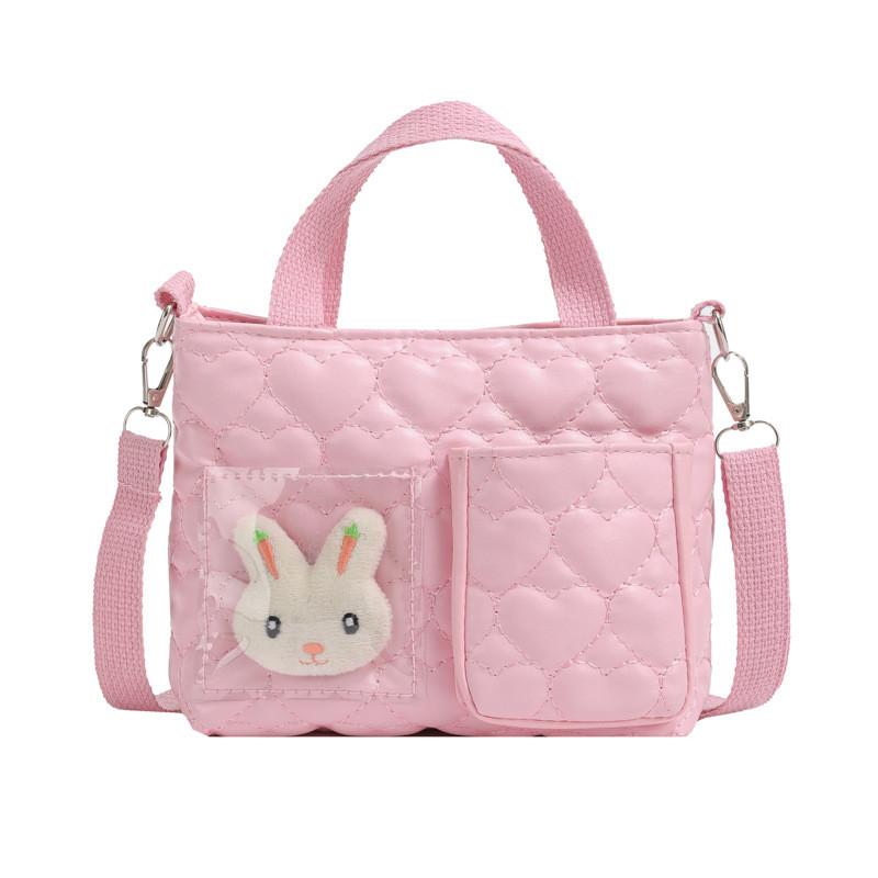 Детская милая однотонная сумка через плечо с принтом для повседневного использования и школы