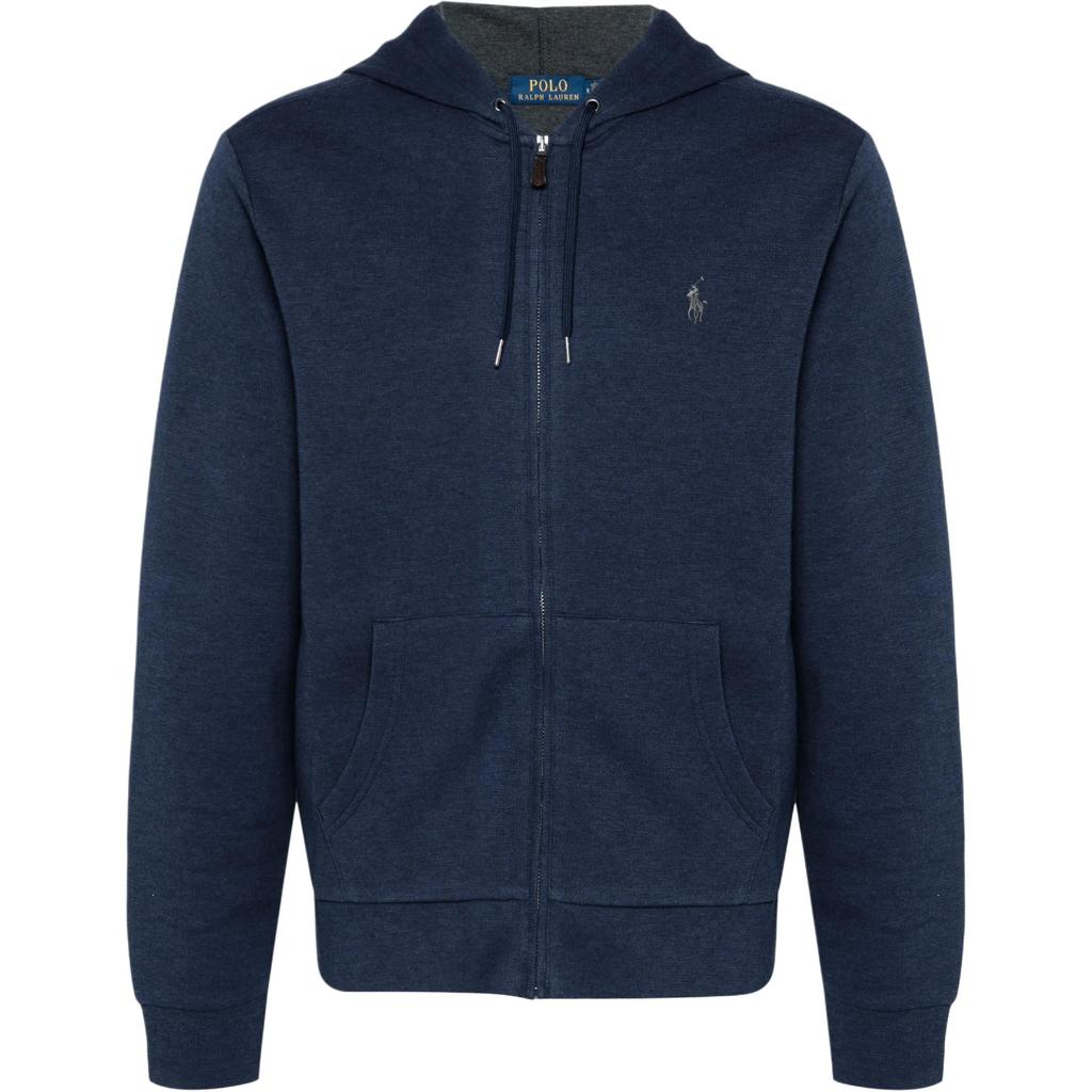 Толстовка с капюшоном Polo Ralph Lauren с узором и длинным рукавом для мужчин, темно-синяя 710909884-002
