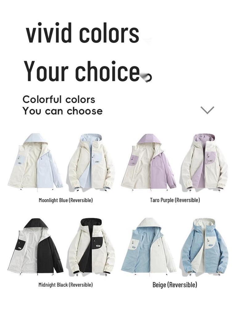 Woodpecker Women's Petite Windbreaker: 2025 Double-Sided, Windproof, Waterproof Spring Mountaineering Jacket