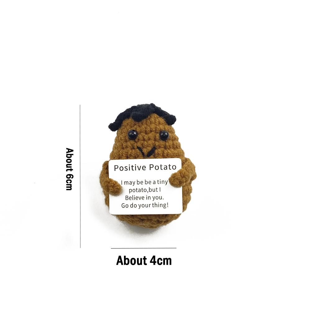 Ручная работа Эмоциональная поддержка Соленый огурец Крючком Смайлик Кислый огурец Вязаный Соленый огурец с Позитивной цитатой Подбадривающий подарок Крючком Декор