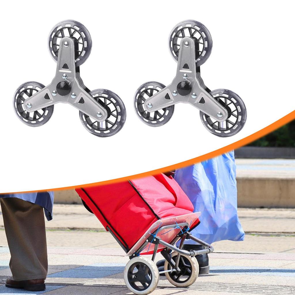 2x Колеса для подъема по лестнице Ролики для тележки для покупок Плавный ход Легкая транспортировка