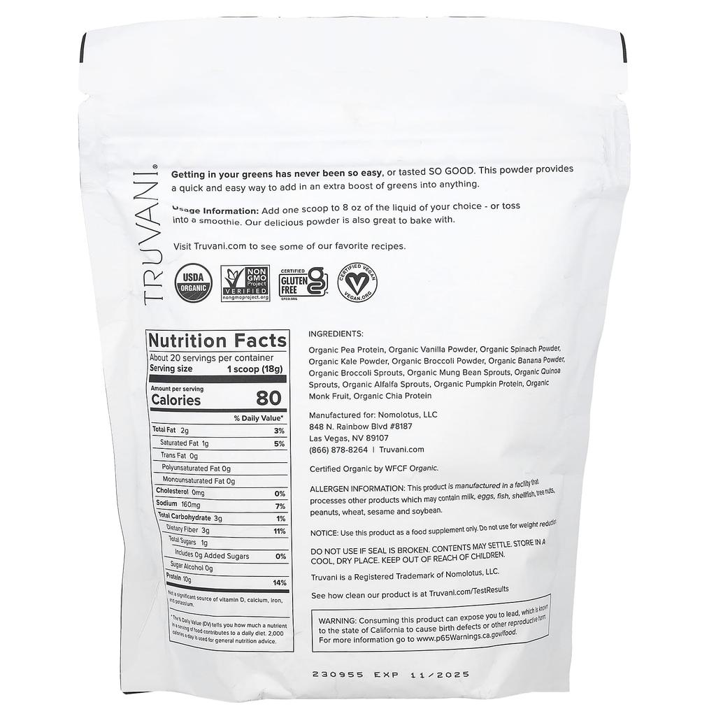 Protein + Greens, 357G(12.59Oz)