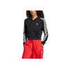 Originals Sport Hooded Zip Striped Short Jacket Women Jackets Black JX9220