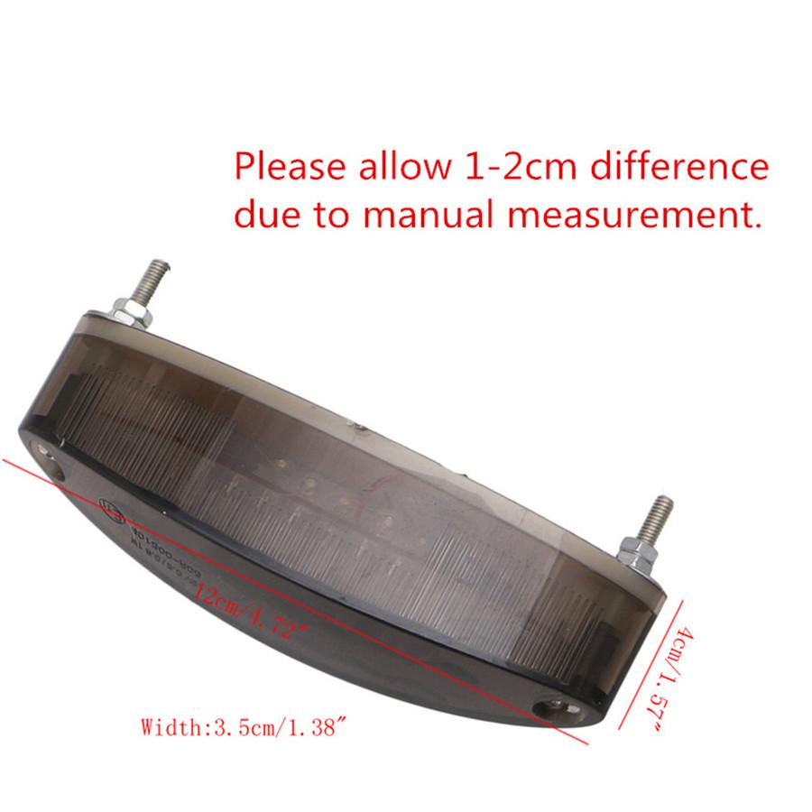 НОВЫЙ Мотоцикл Кроссовый Мотоцикл Светодиодный Задний Стоп-сигнал Стоп-сигнал Подсветка Номерного знака Дымчатое Стекло 12В