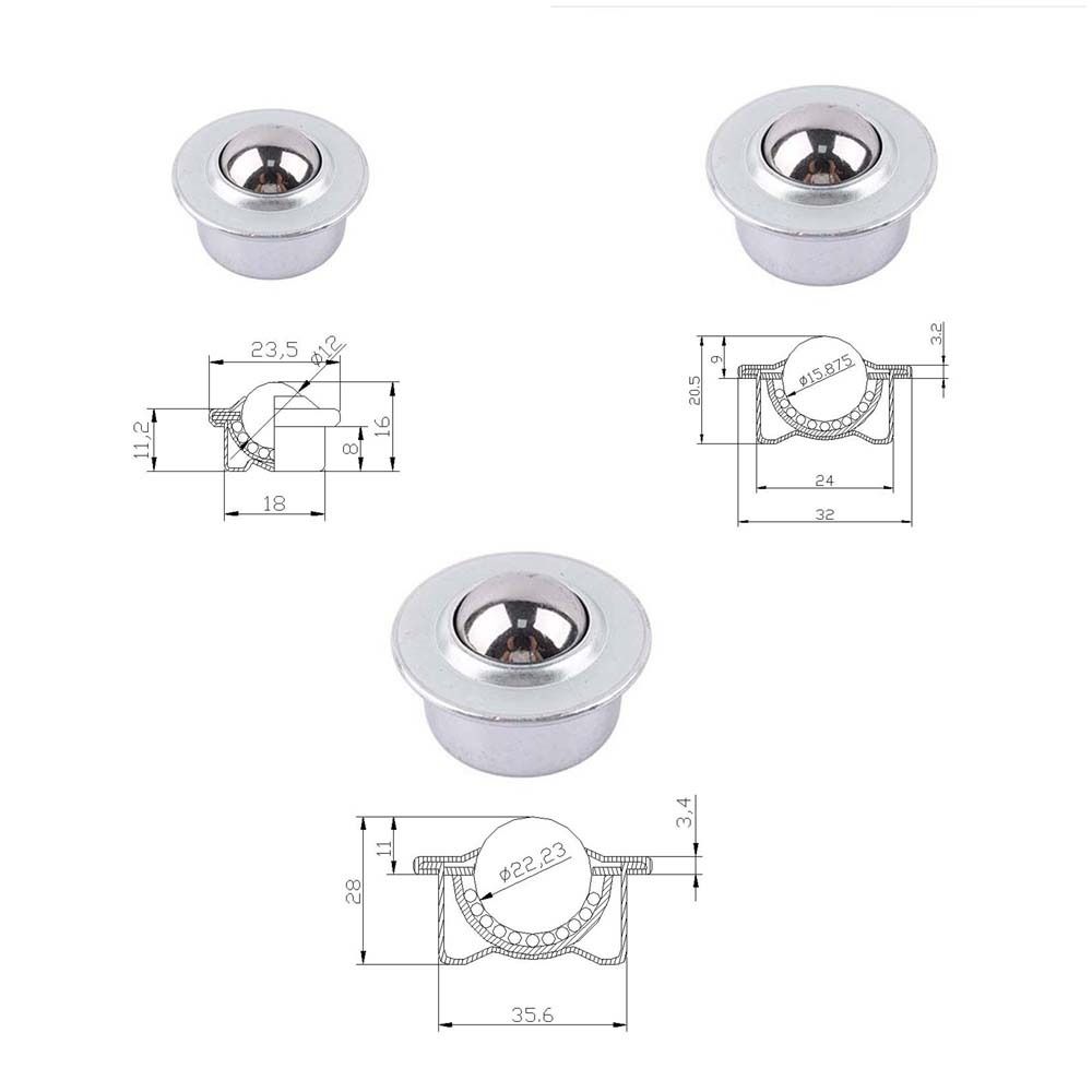 CY-H Мини поворотные колеса поворотные шаровые петли круглые колеса шкивы ролики колесики мебель
