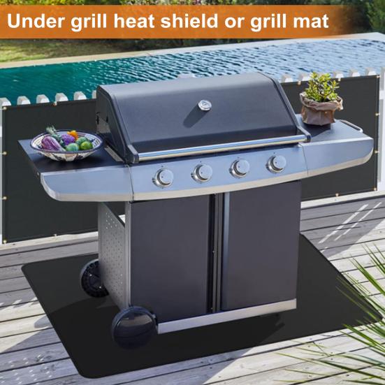 Fireproof Heat Shield Grill Mat for Wall Behind Grill Protect Deck Fence from