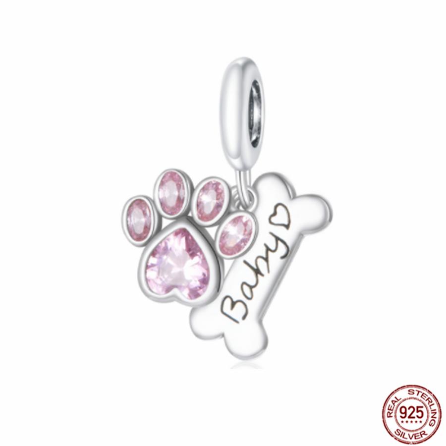 Подходят оригинальные браслеты, подвески, ювелирные изделия, новые S925 стерлингового серебра, сверкающие бусины камеры, семейное дерево, воздушный шар, щенок, кошка, кулон