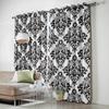 Black White Baroque Pattern Flower Vine Abstract  Window Curtains Scenic Curtains for Living Room Decorative Items Living Room