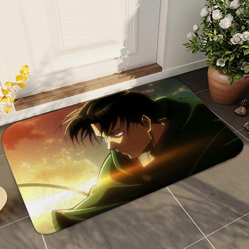 1 шт. Аниме Атака Титанов Леви Аккерман Впитывающие коврики Противоскользящие коврики Принадлежности для домашнего декора Ковры Домашние кухонные напольные коврики