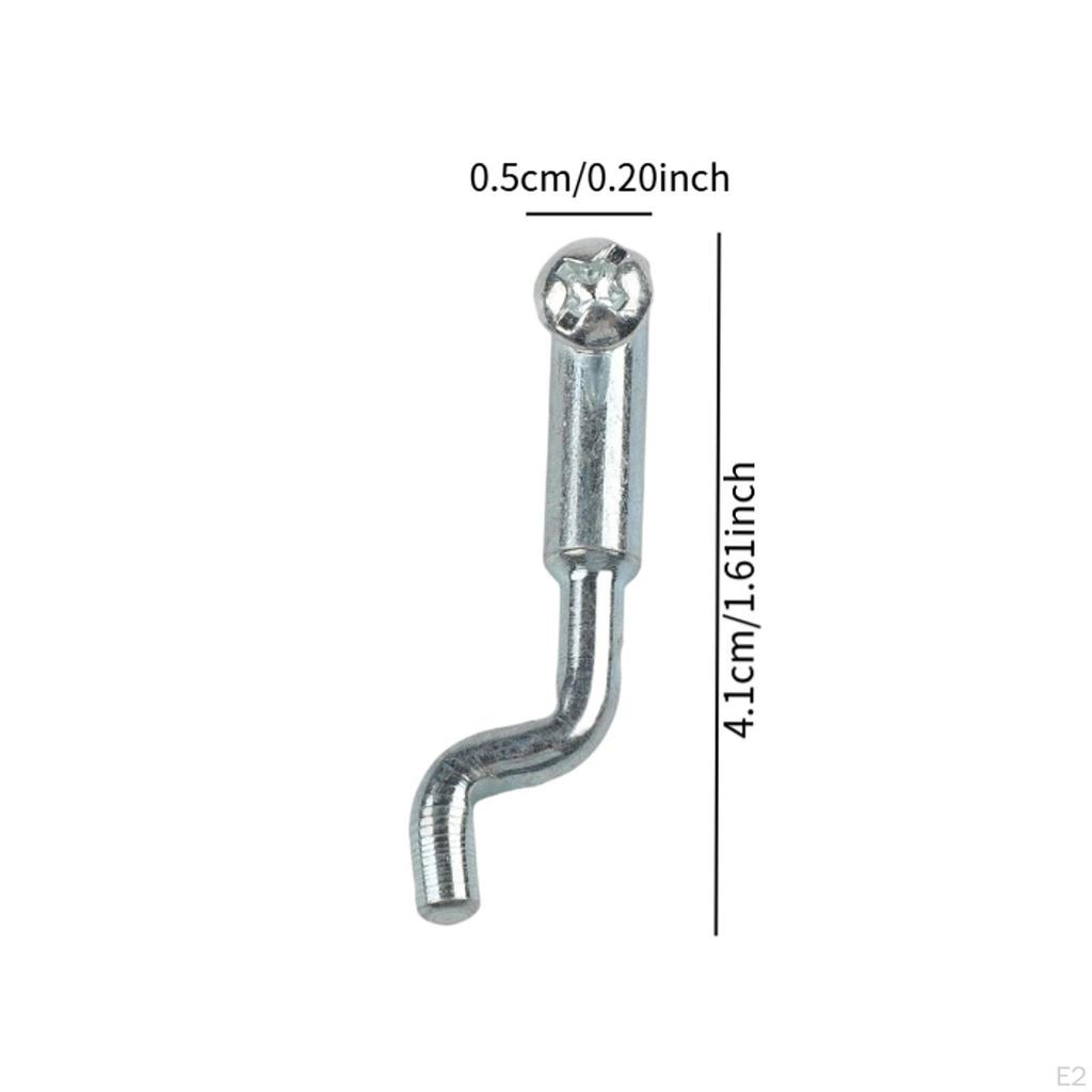 Z Bend Cable End for Mower,Dog Leg Wire Stop,for 2mm Cables,Metal,Compact,Sturdy,Single Hole