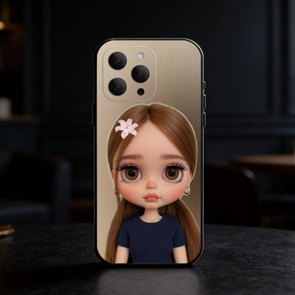 Модная кукла B-blythe Чехол для телефона Силиконовый черный Мягкий Для IPhone 17,16,15,14,13,12,11,SE,Plus Pro Max