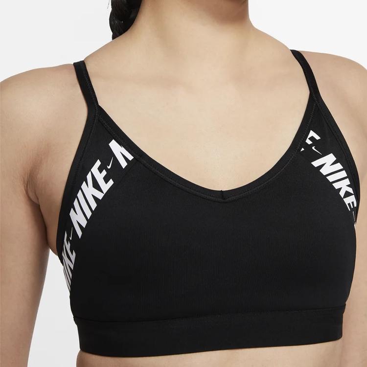 Nike Indy Logo Low Impact Letter Back спортивный бюстгальтер женский спортивный бюстгальтер черный CJ0560-010