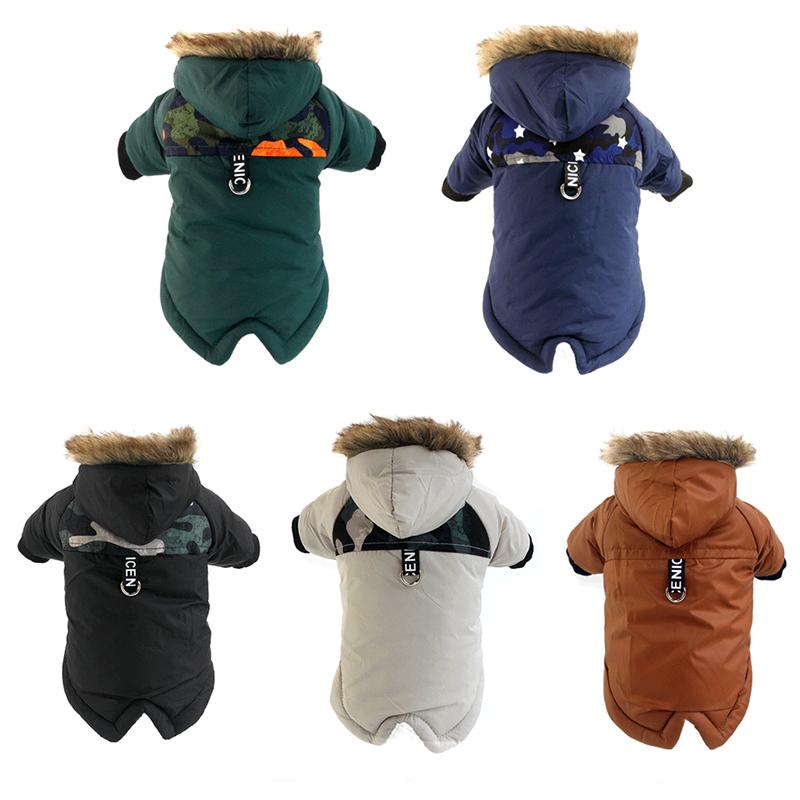 Pet Dog Clothes Winter Warm Dog Windproof Coat Dogs Jacket Thicker Cotton Coats Padded Chihuahua Bulldog Apparel Pet