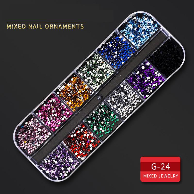 Nail Parts Nail Art Glitter Rhinestone Crystal Gems Jewelry Bead Manicure Decoration Accessories Nail Supplies for Professionals