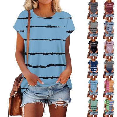 Женские футболки с коротким рукавом, милые туники с круглым вырезом, топы, базовые футболки, блузки, свободный пуловер
