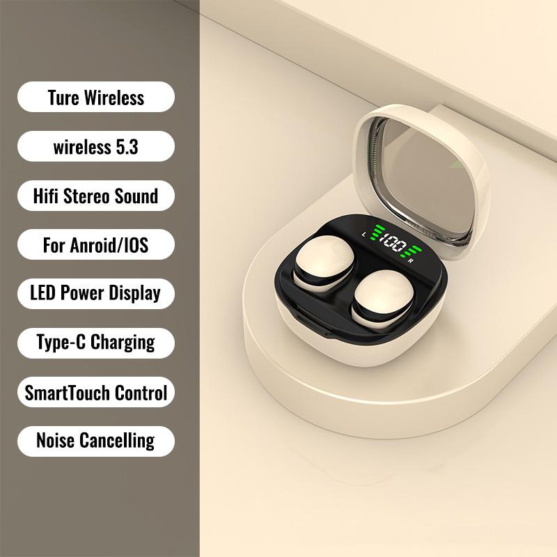 Mini Invisible Earphones Bluetooth 5.3 Headphones HiFi Stereo Wireless Headsets Noise Reduction Earbuds for Huawei