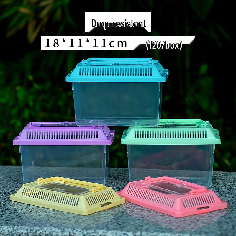 Прозрачный ручной бокс для разведения питомцев: Большой, Средний, Маленький - Аквариум для черепах, Контейнер для золотых рыбок, Закрытая клетка для хомяка