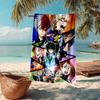 Custom Name Ultra-Soft Beach Towel with My Hero Academia Theme,Ideal for Pool - Camping, Diving - Perfect Travel Essential, Vibrant Beach Towel.