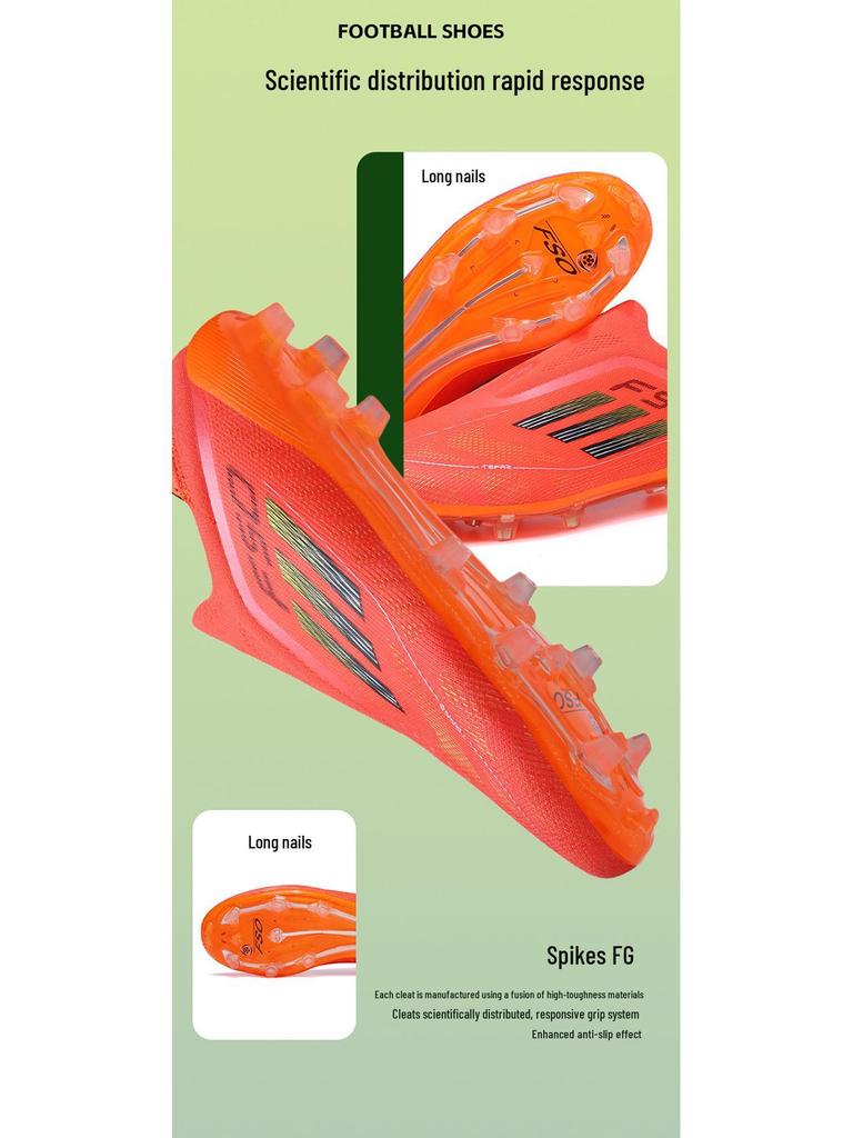 Унисекс футбольные бутсы AG с длинными шипами для взрослых - Обувь для занятий спортом на открытом воздухе