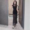 2025 Spring/Summer Nightclub Sexy Cheongsam Mesh Evening Dress