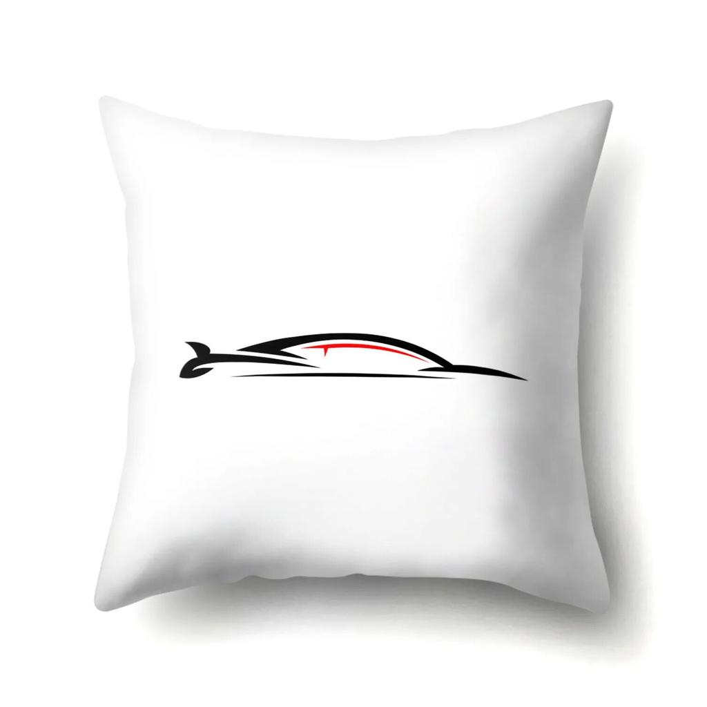 Sports Car Striped Pillowcase Office Cushion Cover Living Room  Waist
