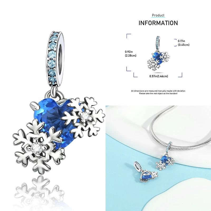 Рождественские Шармы Медь Лось Санта Клаус Бусина Снежинка Колокольчик Снеговик Шарм Подходит для Оригинального Браслета DIY Ювелирные Изделия