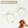 Pet Necklace Bone Pendant Jewelry Accessories Exquisite Fashion Dog Kitten Faux Pearls Necklace
