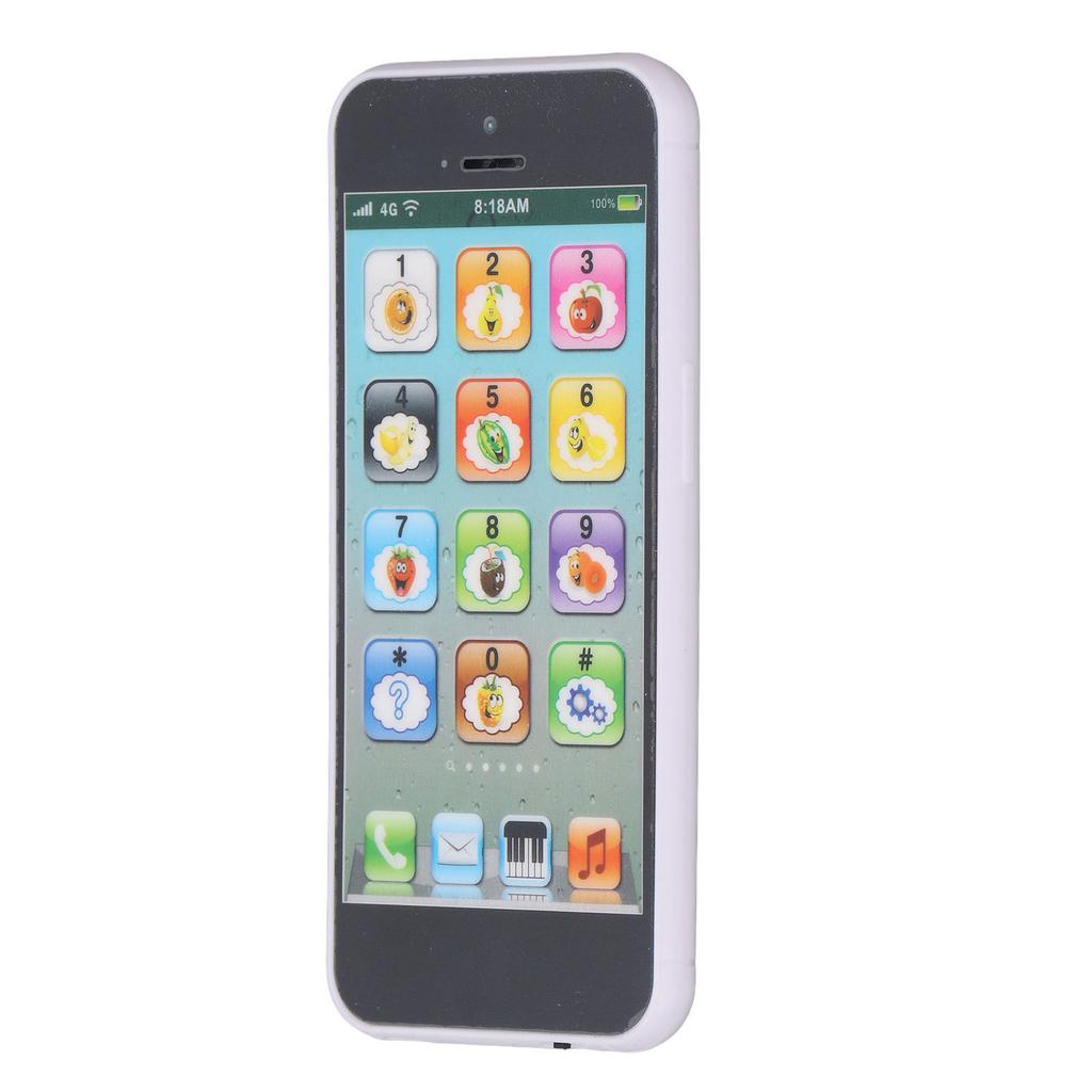 Телефон Обучающая Машина Перезаряжаемая Ранняя Образовательная Моделирующая USB Обучающая Игровая Сотовый Телефон Черный