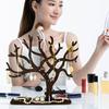 Wooden Jewelry Stand Earring Holder Easy To Install Multi-Purpose Tree Shaped Necklace Display Organizer Bracelet Holder