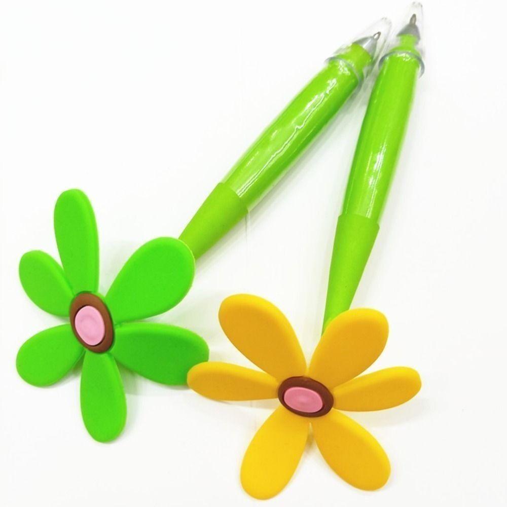 Plastic Writing Signing Pen Cartoon Sunflower Ballpoint Pen New Ballpoint Pen