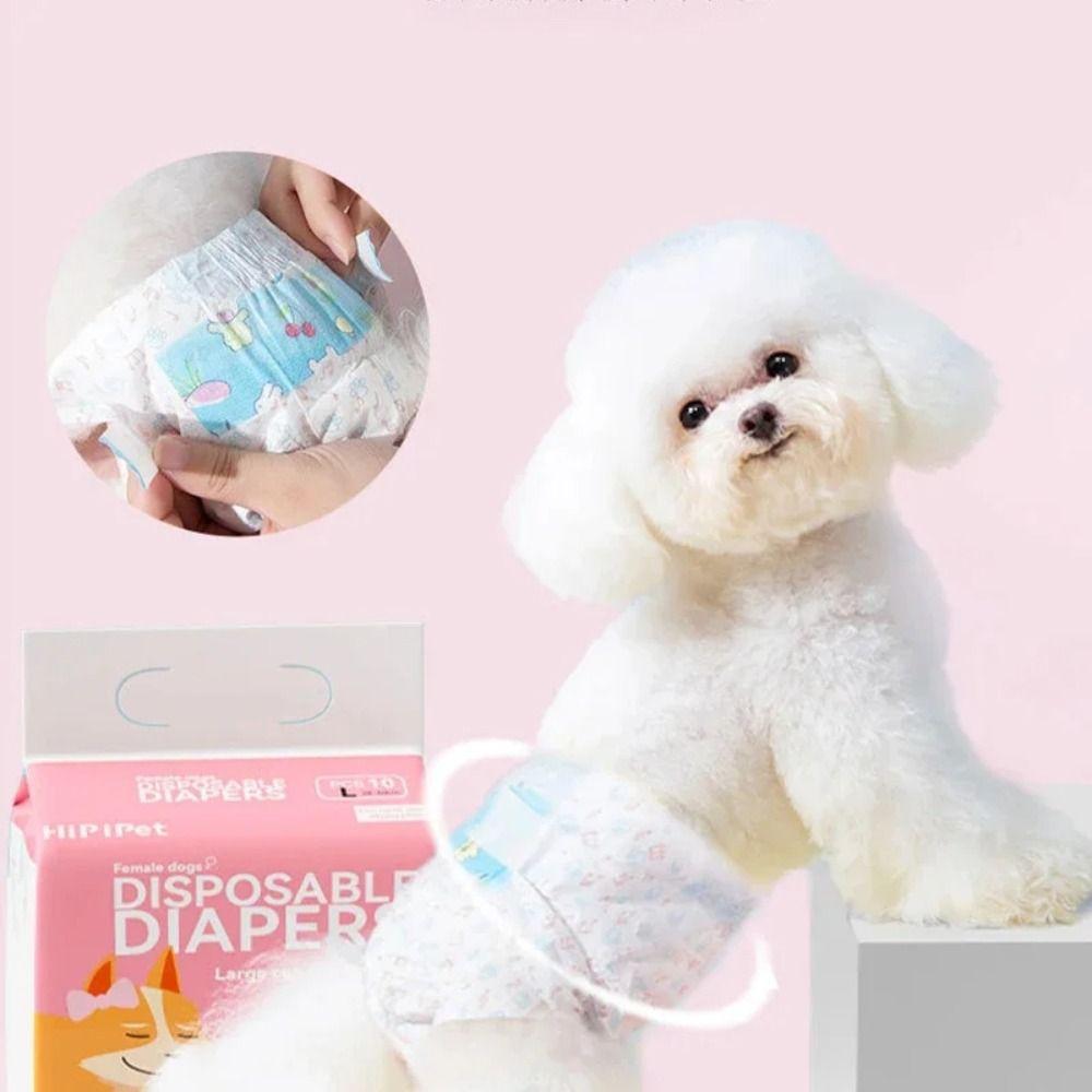 10 шт. Непромокаемые менструальные трусы для собак, хлопковое нижнее белье для питомцев, подгузник, для собак женского и мужского пола