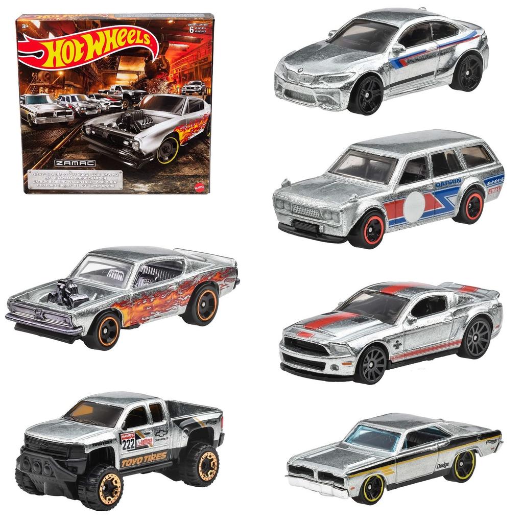 Hot Wheels Zamak Multipack Mini Years Old and HDH53 Metal [6 Cars] [3 Up]