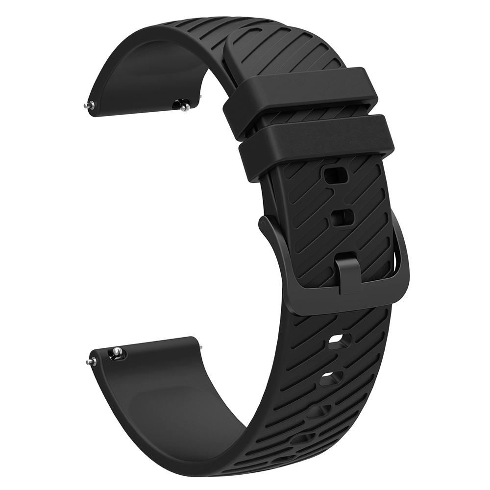 For Samsung Galaxy Watch3 45mm/Gear S3 Classic/S3 Frontier Silicone Strap Textured 22mm Watch Band