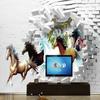 3D настенные фрески обои классические лошади животные пейзаж фреска гостиная телевизор диван фон обои
