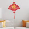 Spring Festival Pendant Chinese Year Decoration Fan Shape Ornament Ideal Gift Holiday Decor