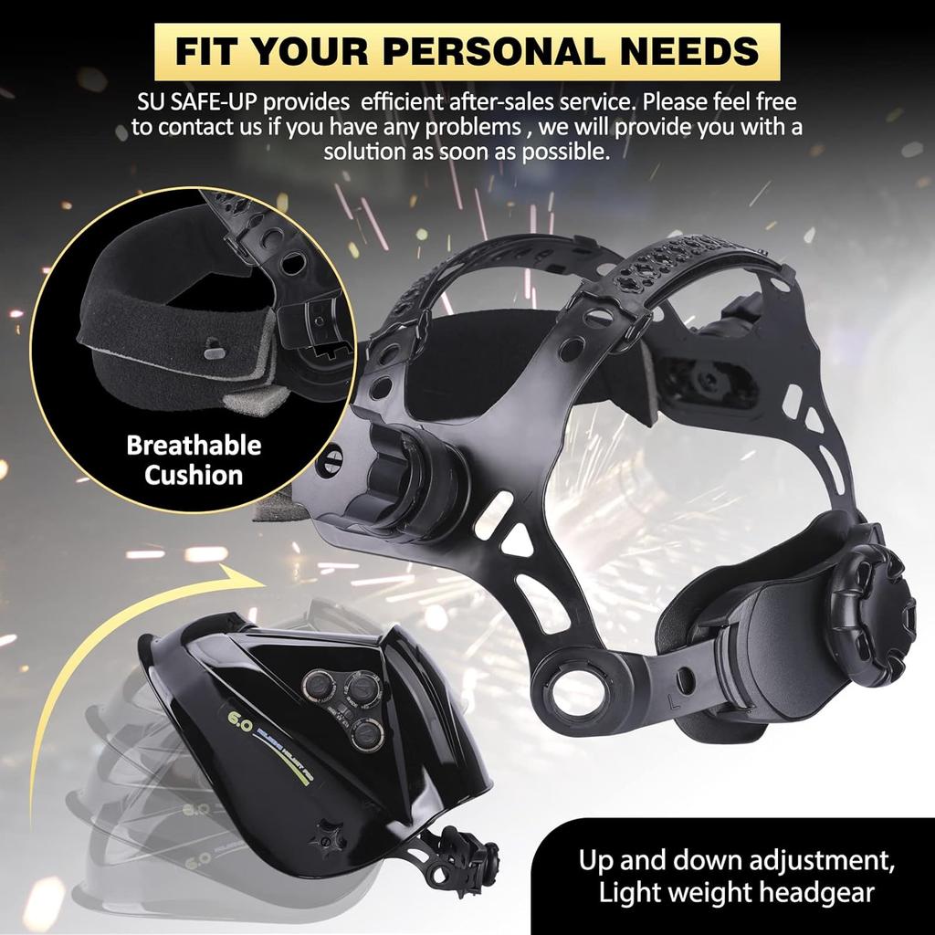 Сварочная маска 1/1/1/1 Автозатемняющийся сварочный шлем 100x80 мм Большой обзор TRUE Color 4 датчика для сварочного аппарата MIG MAG MMA